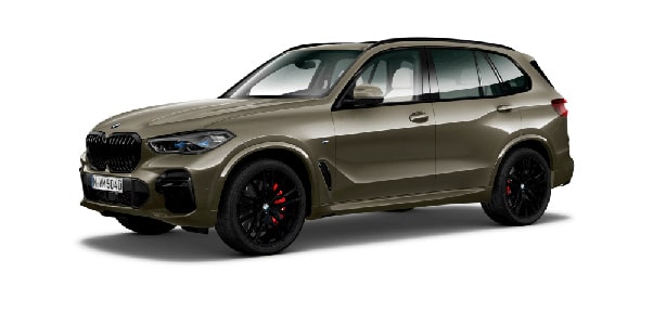 BMW X5 in der Farbe weiß als Neuwagen in Frontansicht ohne Hintergrund
