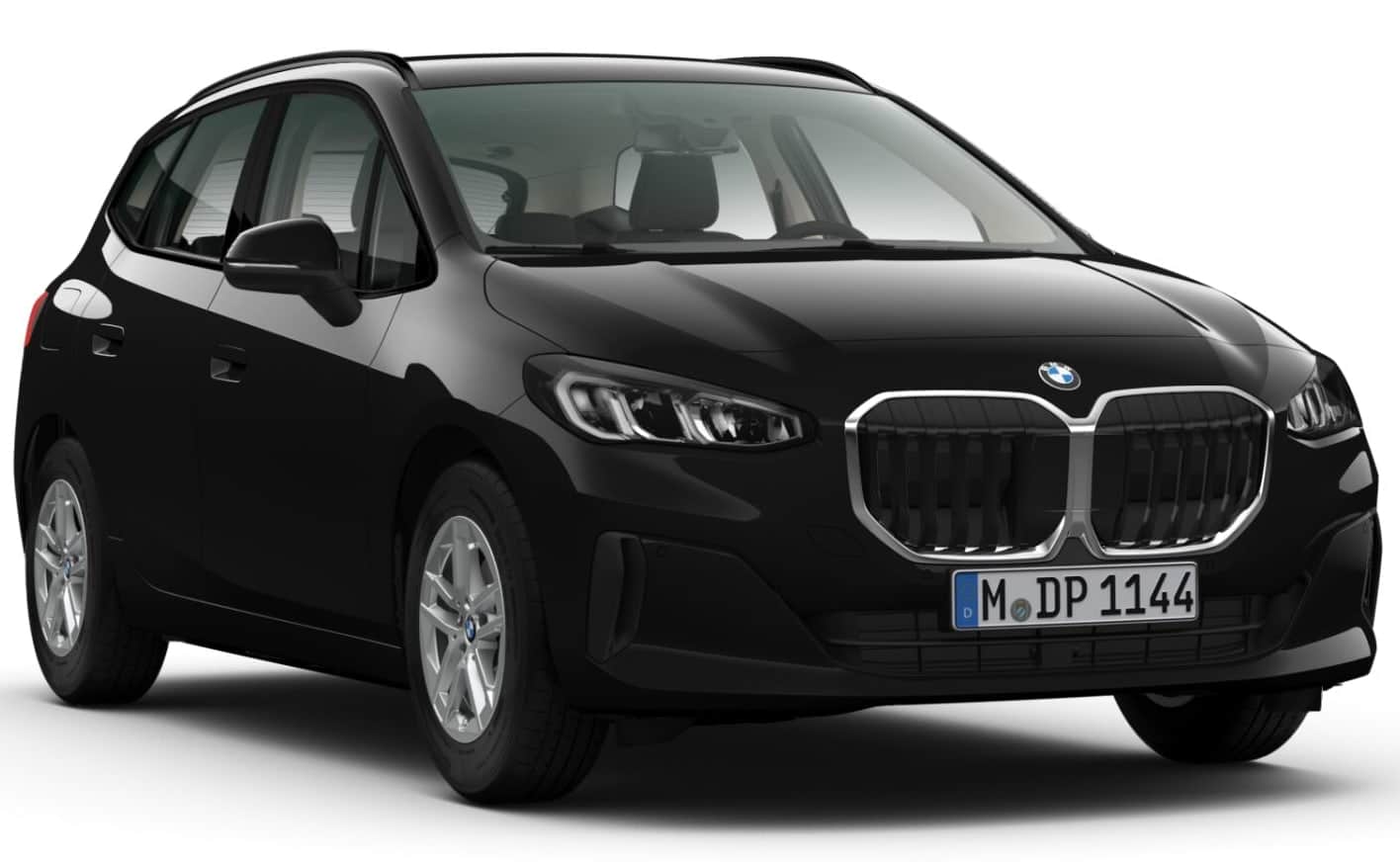 BMW 216i Active Tourer in Schwarz uni mit 16" Leichtmetallräder Doppelspeiche 186 Neuwagen (2025)