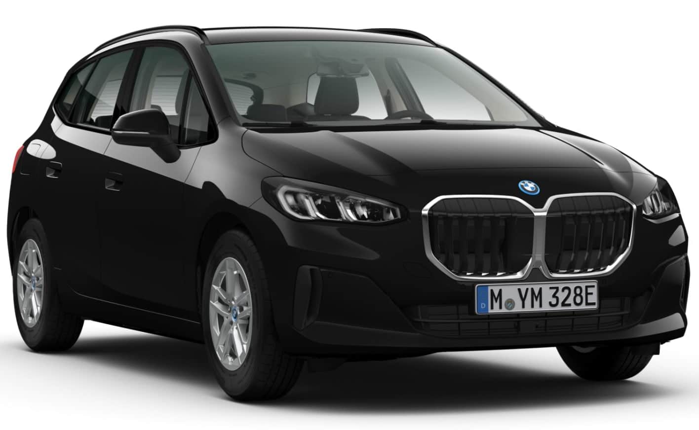 BMW 225e xDrive Active Tourer in Schwarz uni mit 16" Leichtmetallräder Doppelspeiche 186 Neuwagen (2025)