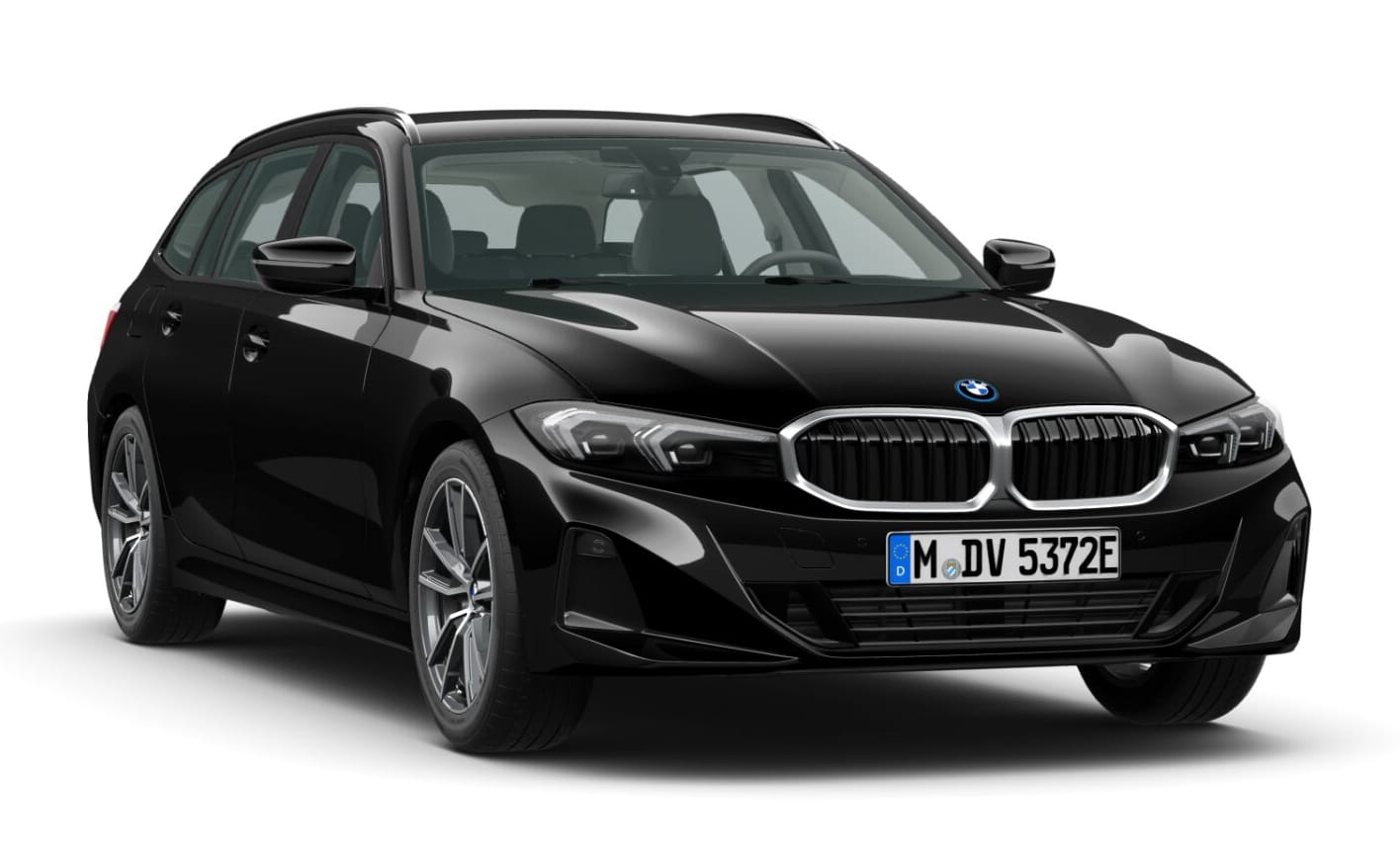 BMW 330e Touring in Schwarz uni mit 18" LMR V-Speiche 780 Bicolor Neuwagen (2025)