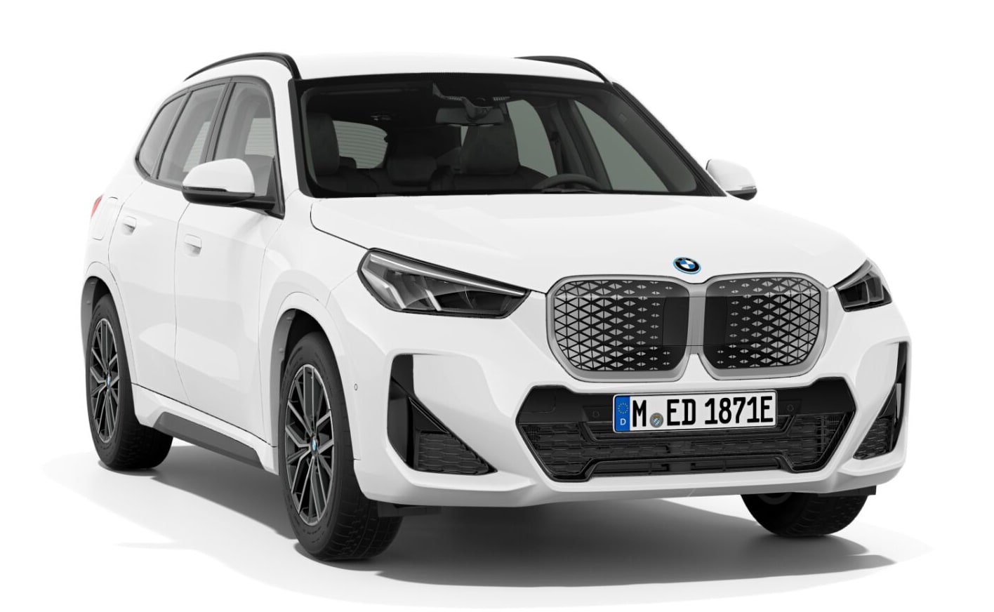 BMW iX1 eDrive20 in Alpinweiß uni mit 18" M LMR Doppelspeiche 838 M Bicolor Neuwagen (2026)