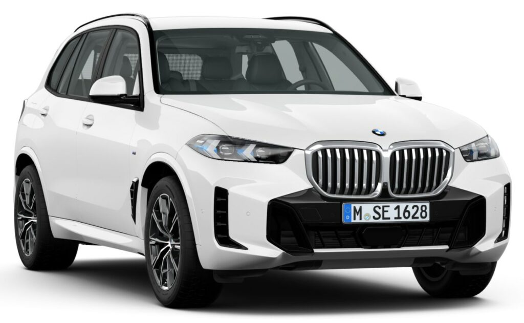 BMW X5 xDrive30d  in Alpinweiß uni mit 20" M LMR Sternspeiche 740 M Bicolor Neuwagen (2025)