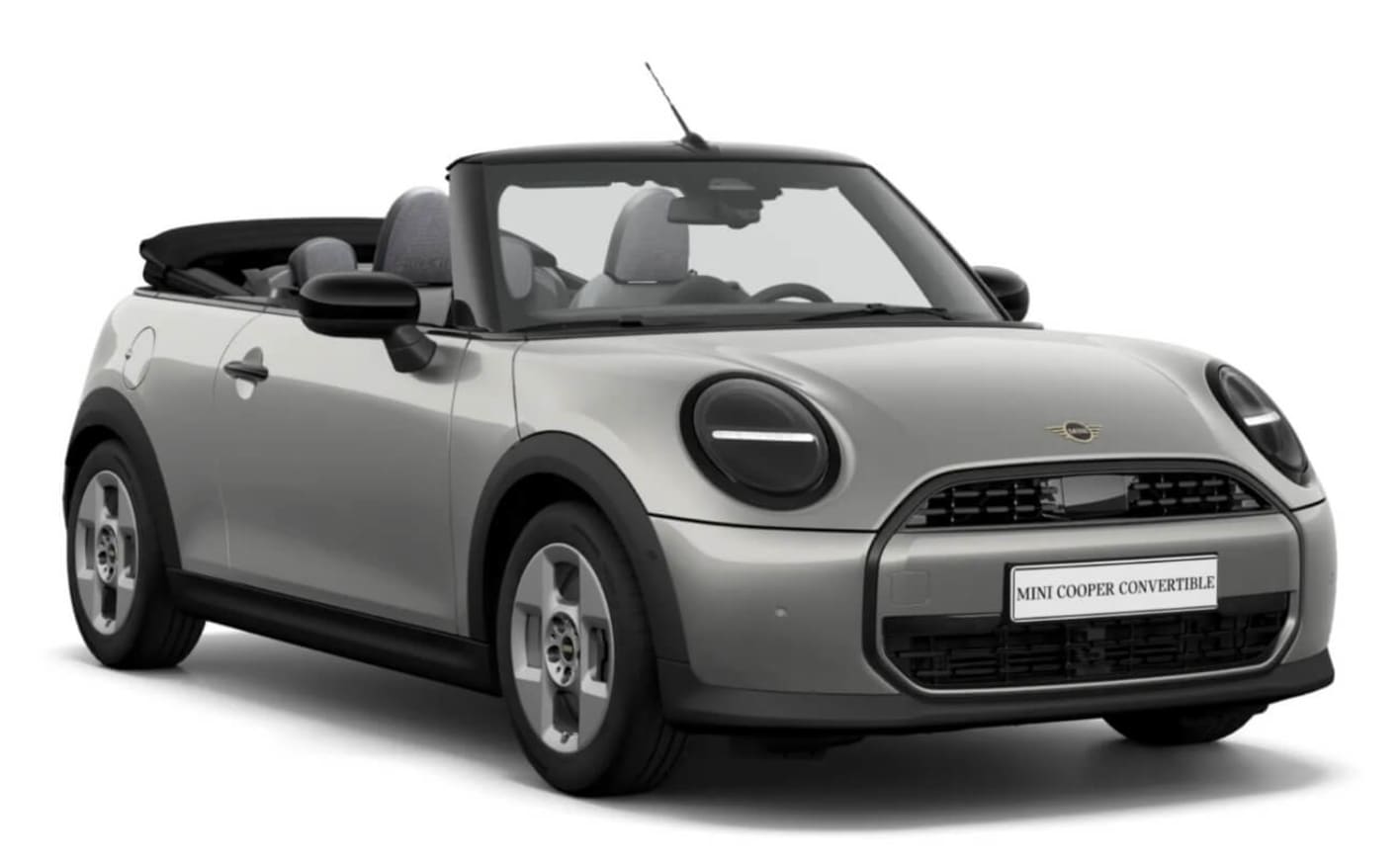 MINI Cooper C Cabrio  in Melting Silver mit 16" 4-Square Spoke Neuwagen (2025)