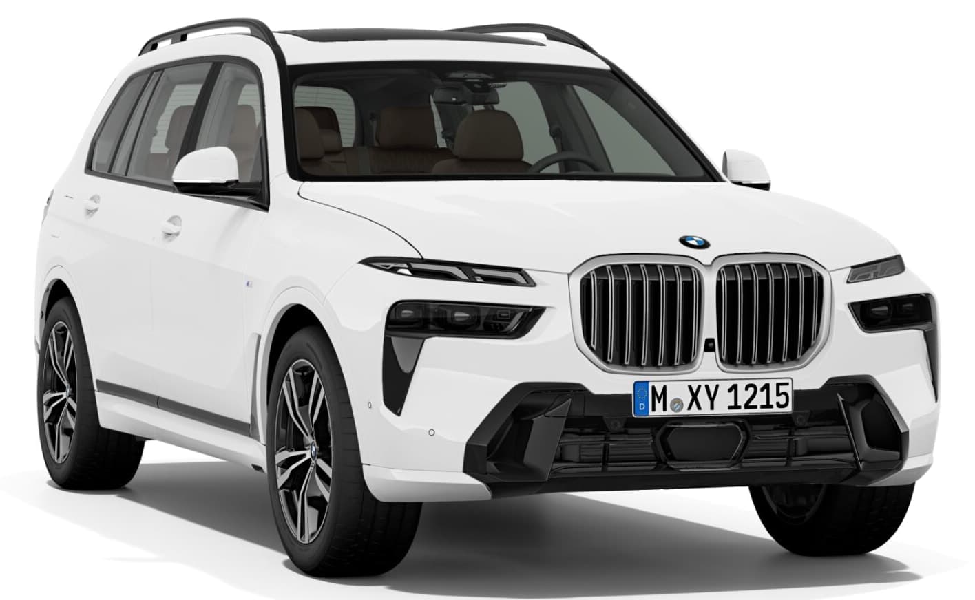 BMW X7 xDrive40d  in Alpinweiß uni mit 21" M LMR Doppelspeiche 754 M Bicolor Neuwagen (2025)